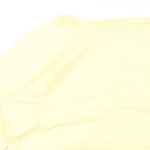 Marks and Spencer Womens Yellow Cotton Pullover Sweatshirt Size 8 Pullover