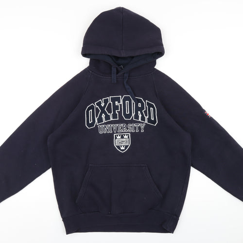 Oxford Womens Blue Cotton Pullover Hoodie Size S Pullover