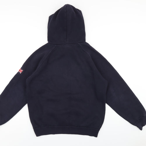 Oxford Womens Blue Cotton Pullover Hoodie Size S Pullover