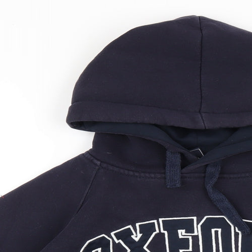 Oxford Womens Blue Cotton Pullover Hoodie Size S Pullover