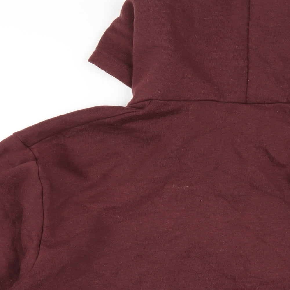 American Apparel Mens Red Cotton Full Zip Hoodie Size L
