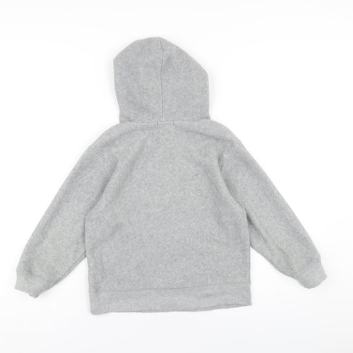 Gap Boys Grey Polyester Pullover Hoodie Size 6-7 Years Pullover