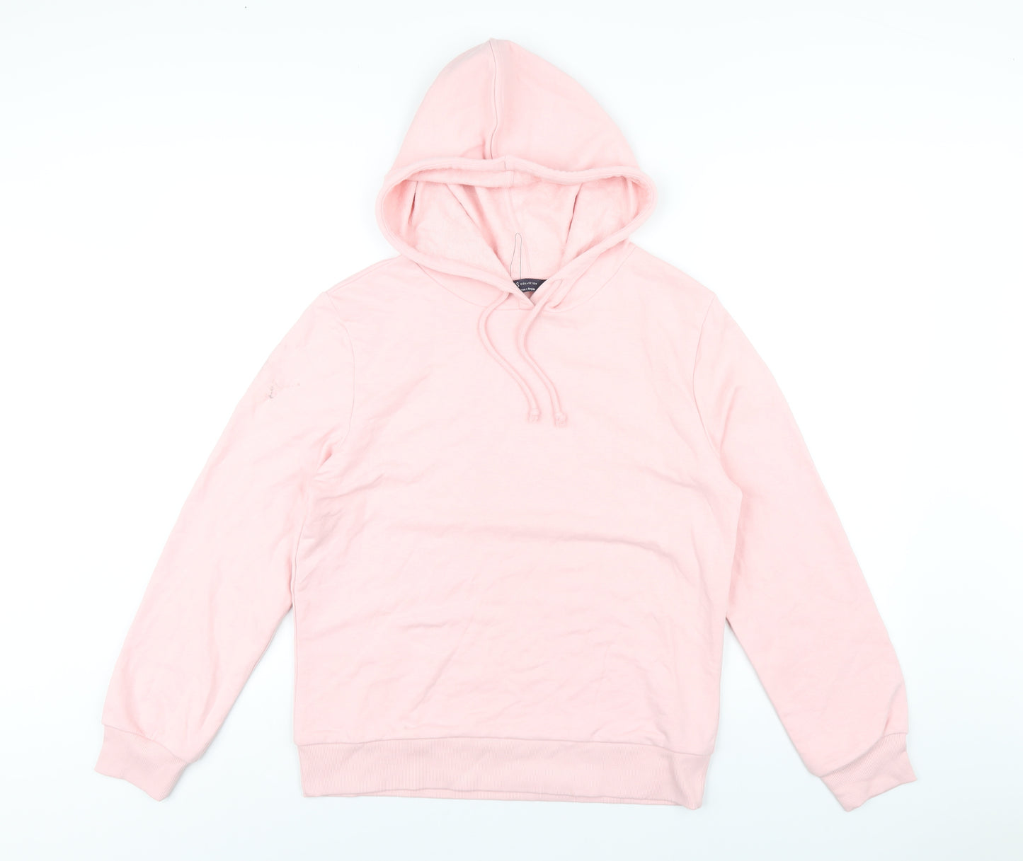 Marks and Spencer Womens Pink Cotton Pullover Hoodie Size 10 Pullover