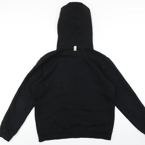 Prevu Mens Black Cotton Pullover Hoodie Size L