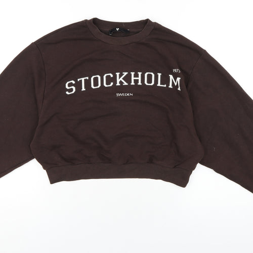 Very Womens Brown Cotton Pullover Hoodie Size 12 Pullover