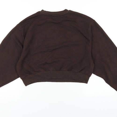 Very Womens Brown Cotton Pullover Hoodie Size 12 Pullover