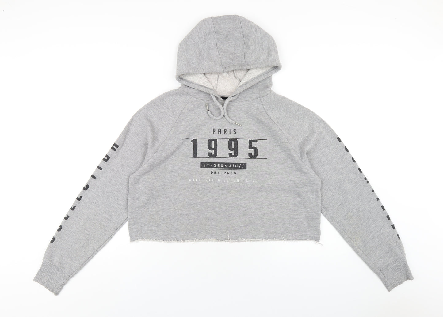 New Look Womens Grey Polyester Pullover Hoodie Size 14 Pullover