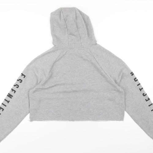 New Look Womens Grey Polyester Pullover Hoodie Size 14 Pullover