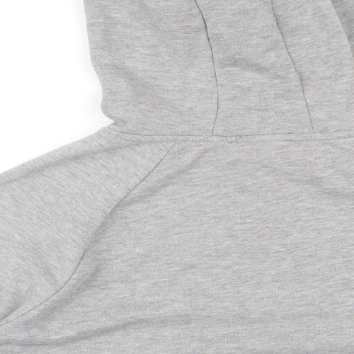 New Look Womens Grey Polyester Pullover Hoodie Size 14 Pullover