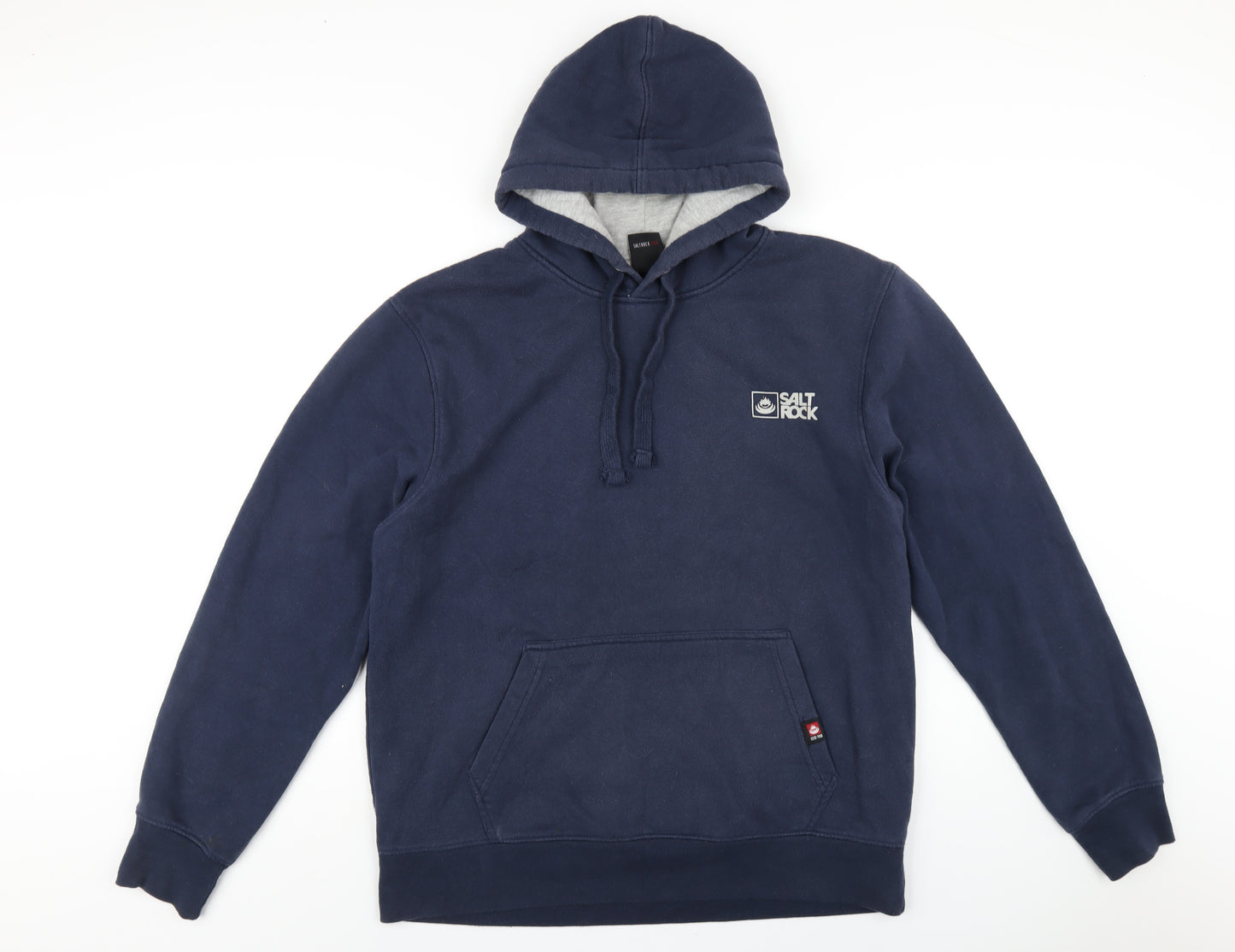 Saltrock Mens Blue Cotton Pullover Hoodie Size L