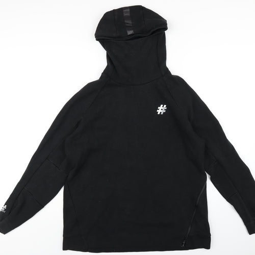 Free the Future Mens Black Cotton Pullover Hoodie Size L