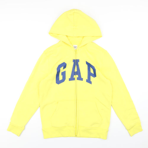 Gap Boys Yellow Cotton Full Zip Hoodie Size 2XL Zip