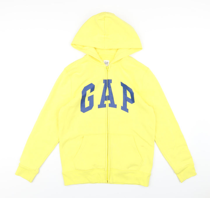 Gap Boys Yellow Cotton Full Zip Hoodie Size 2XL Zip