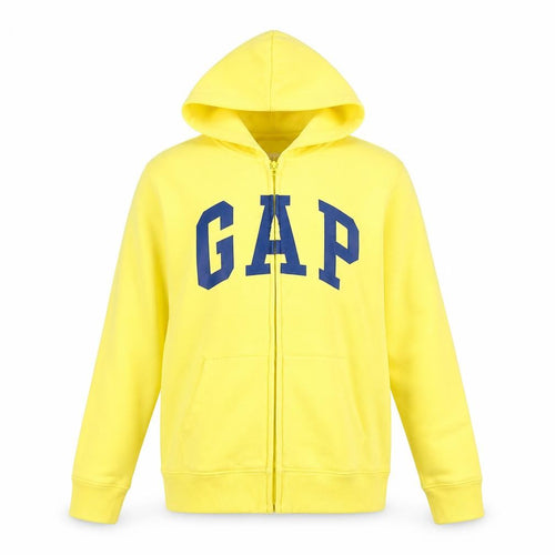 Gap Boys Yellow Cotton Full Zip Hoodie Size 2XL Zip