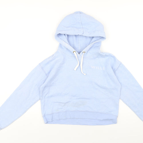Jack Wills Womens Blue Cotton Pullover Hoodie Size 8 Pullover