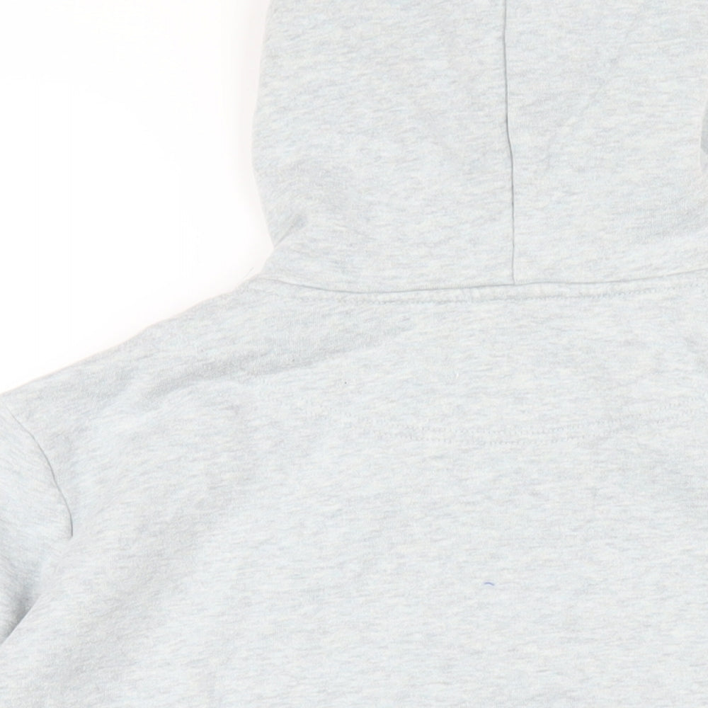 H&M Womens Grey Cotton Full Zip Hoodie Size L Zip