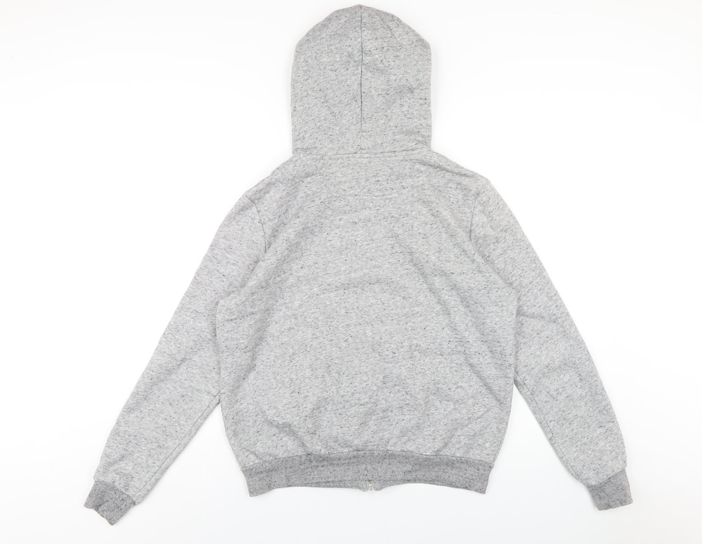 H&M Womens Grey Cotton Full Zip Hoodie Size M Zip