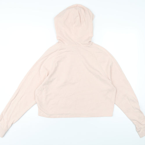 H&M Womens Pink Cotton Pullover Hoodie Size M Pullover