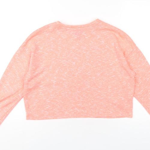 New Look Womens Pink Polyester Pullover Sweatshirt Size S Pullover