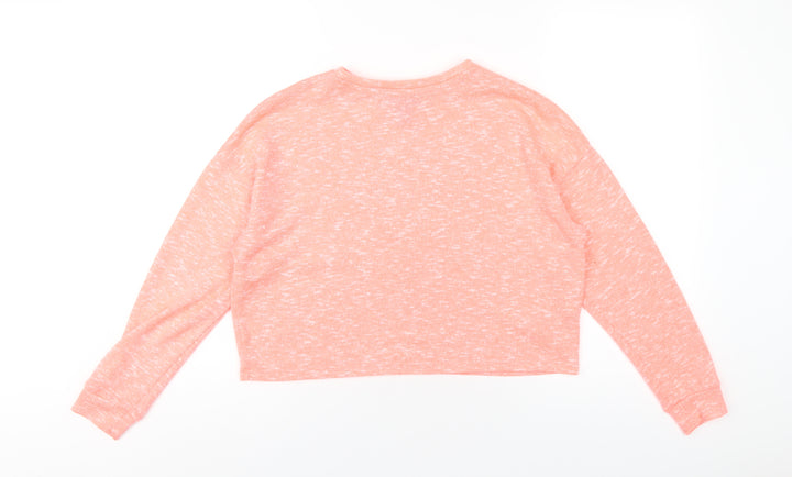 New Look Womens Pink Polyester Pullover Sweatshirt Size S Pullover
