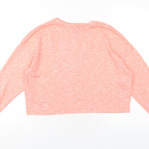 New Look Womens Pink Polyester Pullover Sweatshirt Size S Pullover