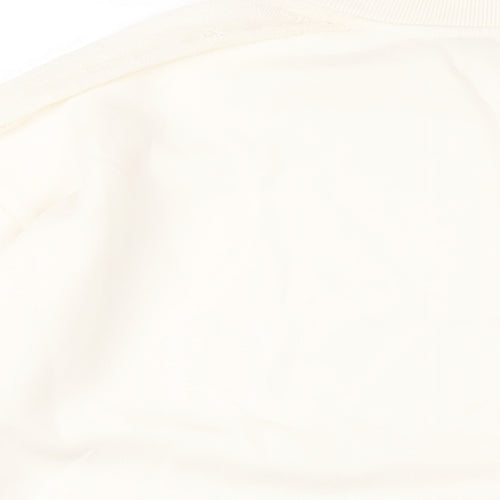 Marks and Spencer Womens Ivory Cotton Pullover Sweatshirt Size 18 Pullover - Lace Detail