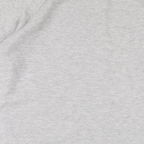 Mango Womens Grey Cotton Jumper Dress Size M Crew Neck Pullover