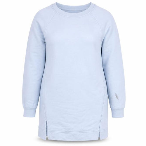 Marks and Spencer Womens Blue Cotton Jumper Dress Size 8 Crew Neck Pullover