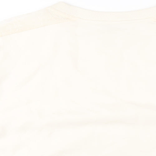 Marks and Spencer Womens Ivory Cotton Pullover Sweatshirt Size 16 Pullover - Lace Detail