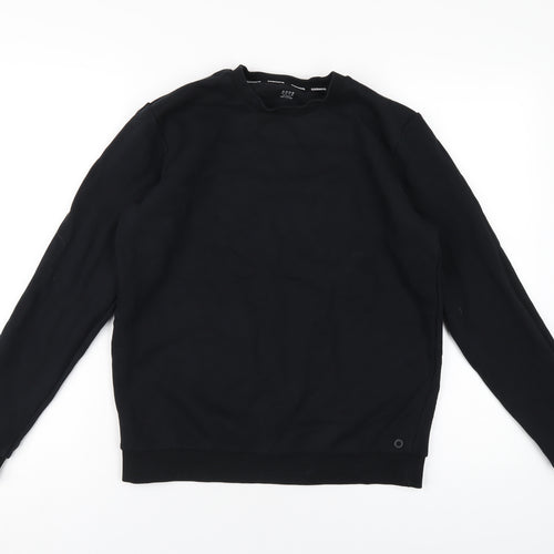 GOODMOVE Boys Black Cotton Pullover Sweatshirt Size 14-15 Years Pullover