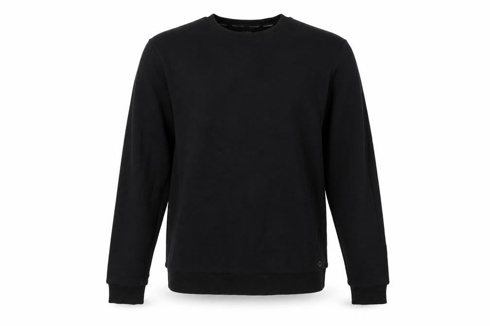 Front view of Goodmove boys’ black cotton pullover sweatshirt, size 14-15, years pullover