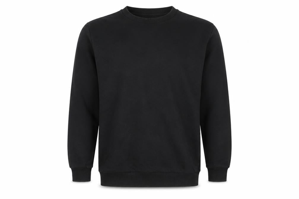 Front view of Goodmove boys’ black polyester pullover sweatshirt, size 14-15, years pullover