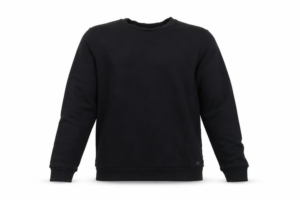 Front view of Goodmove boys’ black polyester pullover sweatshirt, size 14-15, years pullover
