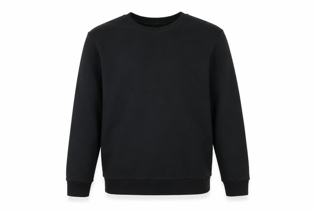 Front view of Goodmove boys’ black polyester pullover sweatshirt, size 14-15, years pullover