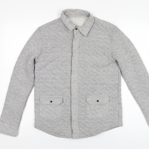 Marks and Spencer Boys Grey Quilted Jacket Size 12-13 Years Snap