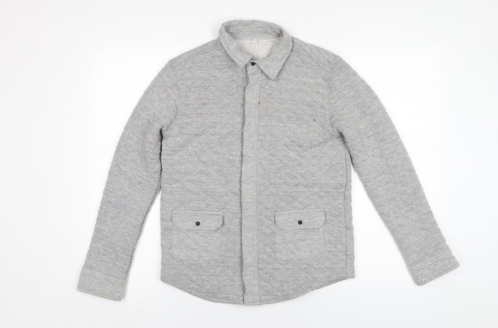 Marks and Spencer Boys Grey Quilted Jacket Size 12-13 Years Snap