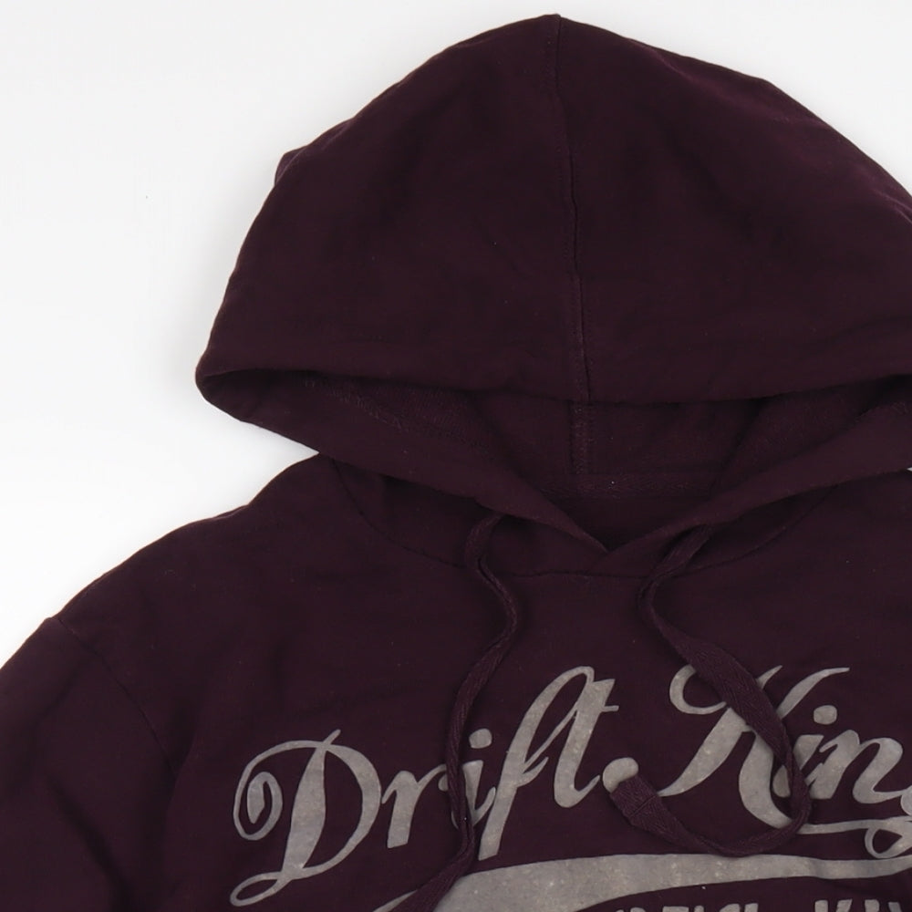 NEXT Mens Purple Cotton Pullover Hoodie Size S