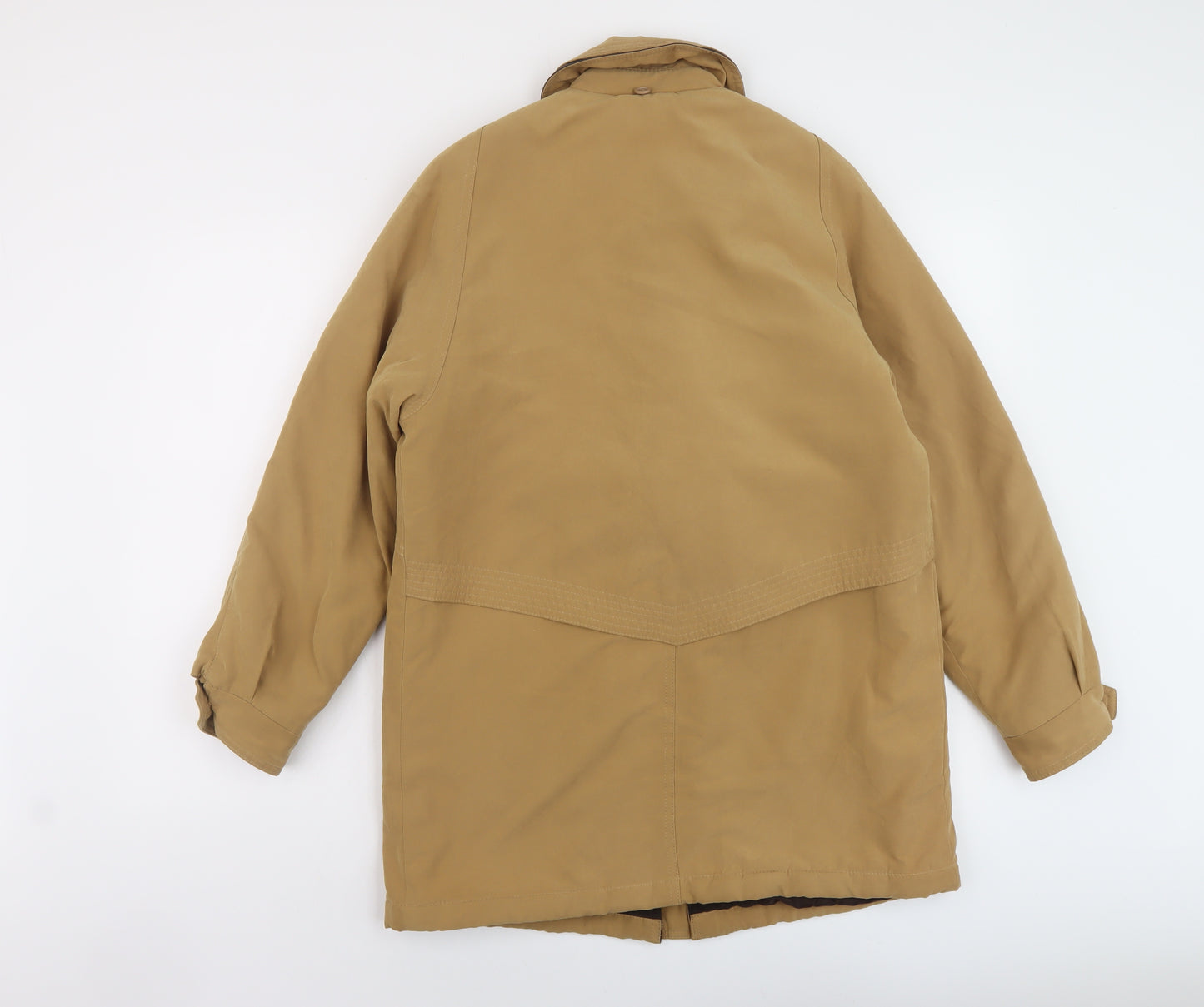 David Barry Womens Beige Jacket Size 12 Zip