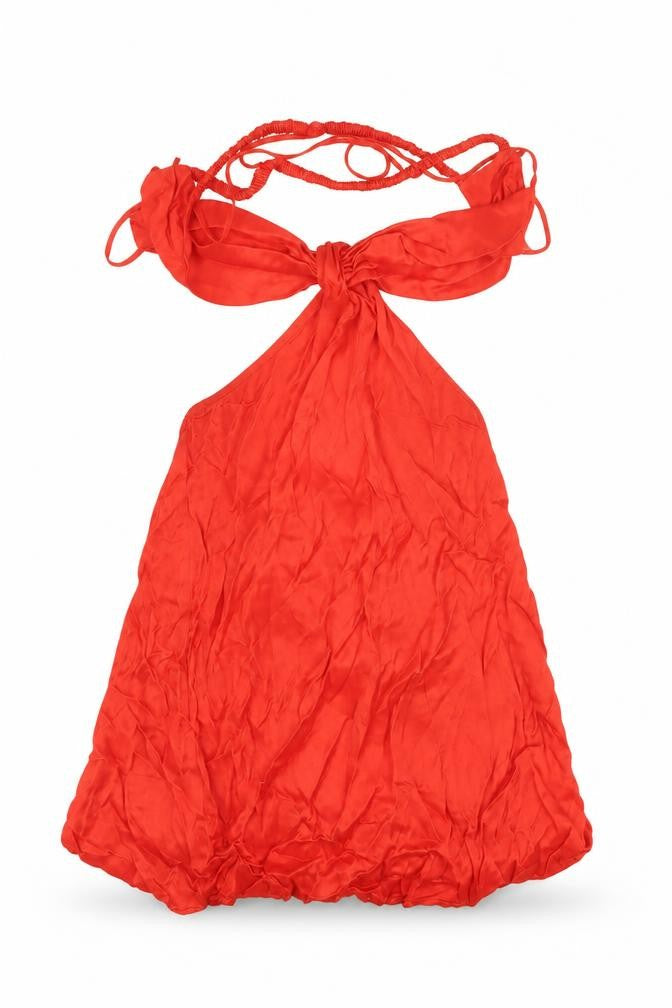 Zara Womens Red Viscose Basic Blouse Size S V-Neck