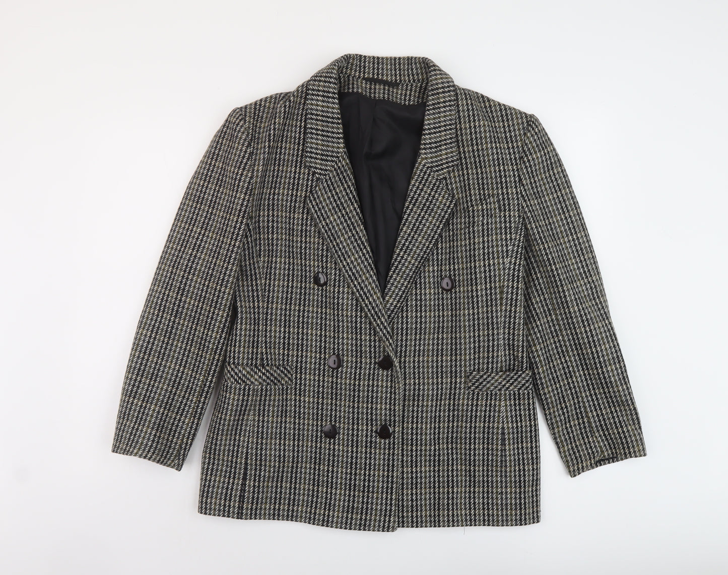Dorothy Perkins Womens Grey Geometric Jacket Size 12 Button