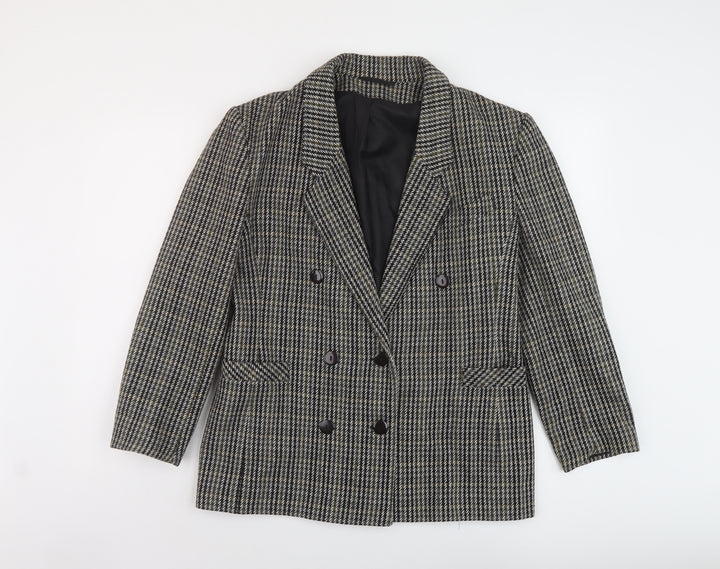 Dorothy Perkins Womens Grey Geometric Jacket Size 12 Button