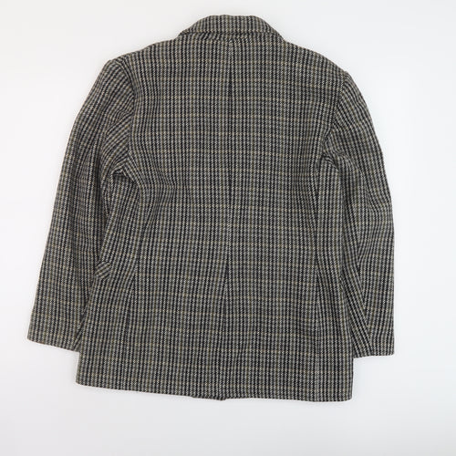 Dorothy Perkins Womens Grey Geometric Jacket Size 12 Button