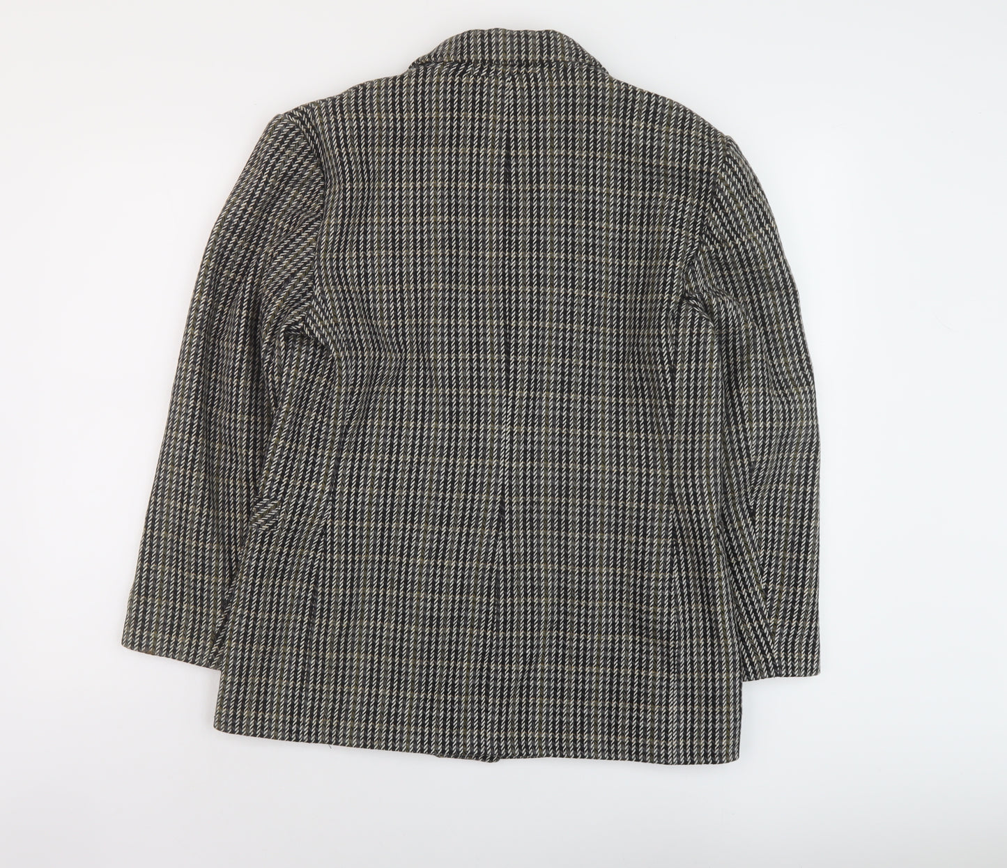Dorothy Perkins Womens Grey Geometric Jacket Size 12 Button