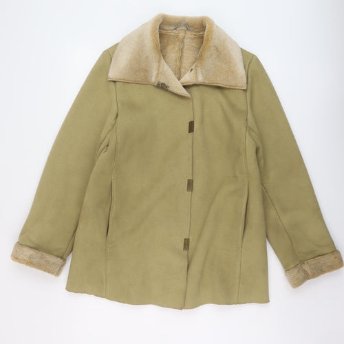 Marks and Spencer Womens Green Jacket Size 10 Snap
