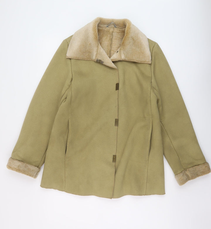 Marks and Spencer Womens Green Jacket Size 10 Snap