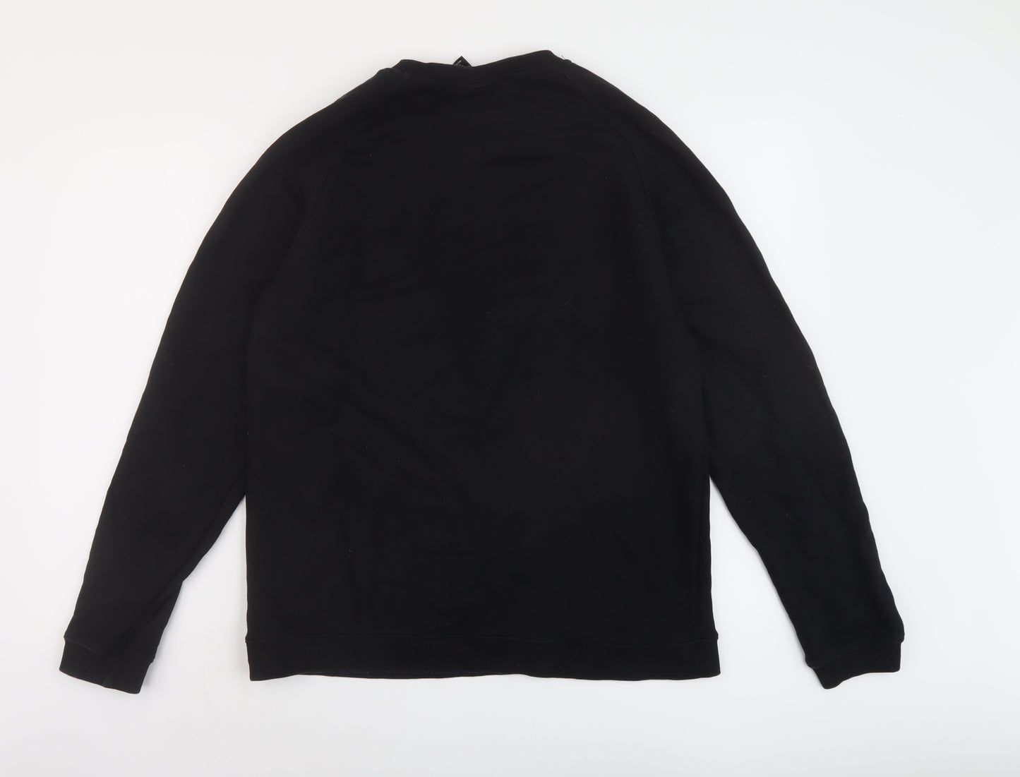 H&M Mens Black Cotton Pullover Sweatshirt Size M