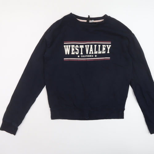 H&M Womens Blue Cotton Pullover Sweatshirt Size XS Pullover - California