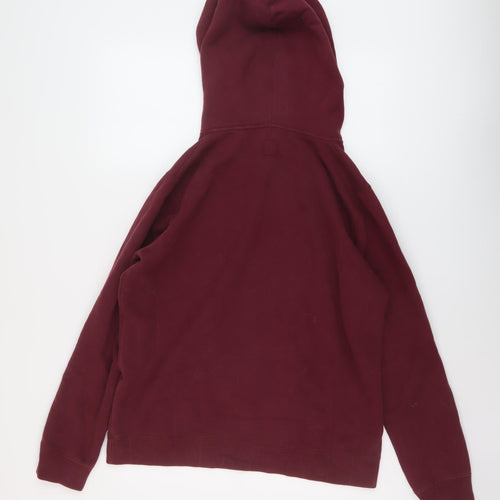 Jack Wills Womens Red Cotton Pullover Hoodie Size 12 Pullover