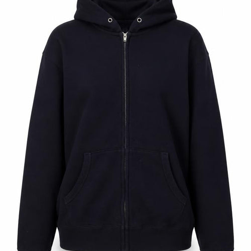 Unqilo Womens Blue Cotton Full Zip Hoodie Size S Zip