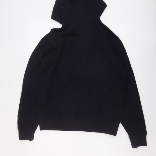 Unqilo Womens Blue Cotton Full Zip Hoodie Size S Zip
